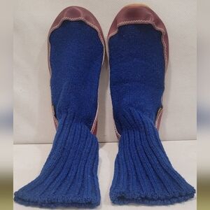 ACORN NAVY SLIPPER SOCKS (sz 6-1/2 - 7)
